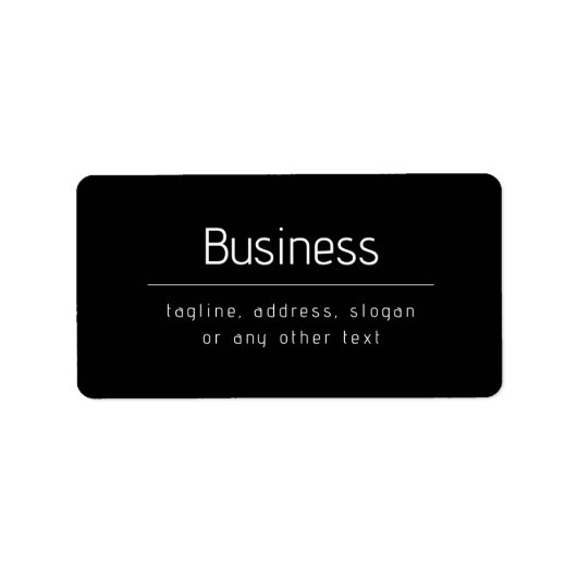 ビジネスモダン名ミニマルおよびその他の情報 |黒 ラベル (正面)