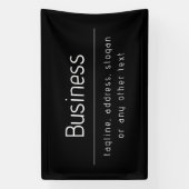 ビジネスモダン名ミニマルおよびその他の情報 |黒 横断幕 (縦)