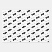 ビジネスモダン名ロゴのパッケージ白 ラッピングペーパーシート (正面2)