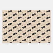 ビジネスモダン名ロゴのパッケージBeige ラッピングペーパーシート (正面)