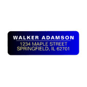 ビジネスモダン名差出人住所ラベル ラベル (正面)