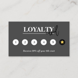 ビジネスモダン報酬ダークグレーフラット ロイヤリティカード