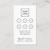 ビジネスモダン報酬6 Punch Logoホワイトブラック 名刺 (正面)