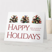 ビジネスモダン自然折り畳みクリスマスカード カード (正面)