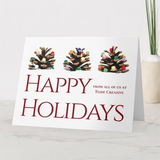 ビジネスモダン自然折り畳みクリスマスカード カード (正面)