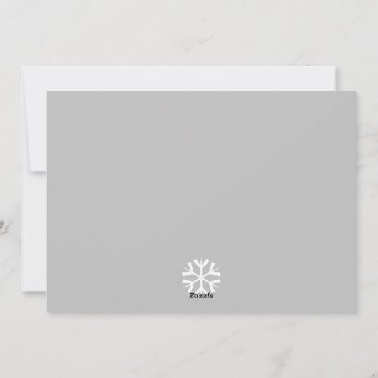 ビジネスモダン赤いミニマル喜びクリスマスフォト シーズンカード (裏面)