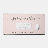 ビジネスモダン赤面ピンクエレガント色 デスクマット (キーボード&マウス)