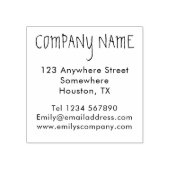 ビジネスモダン返品名と住所の四角形 ラバースタンプ (インプリント)