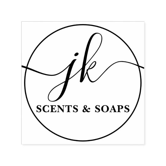 ビジネスモノグラムスクリプトロゴ名 セルフインキングスタンプ (デザイン)