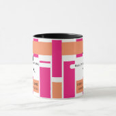 ビジネスモノグラムフェミニンのストライプパターン マグカップ (中央)