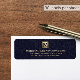 ビジネスモノグラム差出人住所ラベル ラベル