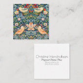 ビジネスユニークカースタイリッシュド、フローラ スクエア名刺 (正面/裏面)