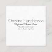 ビジネスユニークカースタイリッシュド、フローラ スクエア名刺 (裏面)