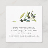 ビジネスユニークカード水彩植物学 スクエア名刺 (正面)