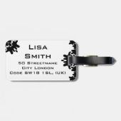 ビジネスユニークシンプルデザイエレガントナーの傾向 ラゲッジタグ (裏面横)