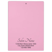 ビジネスライトピンクブラックサロン名住所電話番号 クリップボード (裏面)