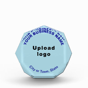 ビジネスライトブルー八角形フォトブロック フォトブロック