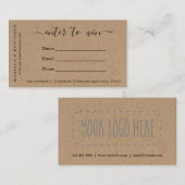 ビジネスラッフルチケットオンクラフト紙 名刺 (正面/裏面)