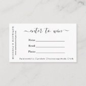 ビジネスラッフルチケット 名刺 (正面)