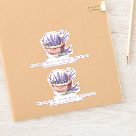 ビジネスラベンダーイラストレーション花屋 シール