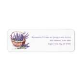 ビジネスラベンダーイラストレーション花屋 ラベル (正面)