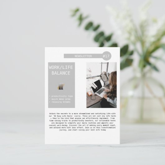 ビジネスレターメールリストのプロモーション 案内状 (スタンド正面)