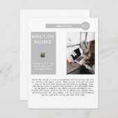 ビジネスレターメールリストのプロモーション 案内状 (正面/裏面)