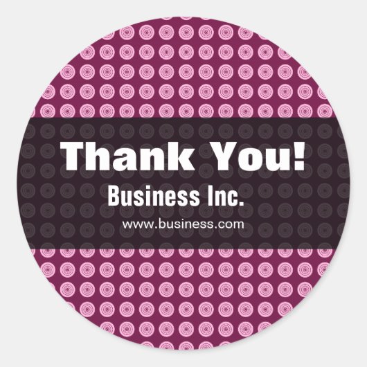 ビジネスレトロサークルモダンピンク ラウンドシール (正面)