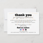 ビジネスレトロ70sレインボーサン私の日を明るくした サンキューカード (裏面)