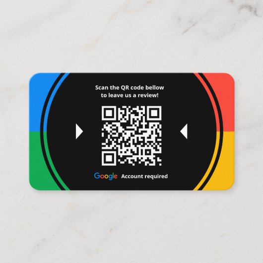 ビジネスレビューリンク Google 5スターレビュー QRコード 名刺 (正面)