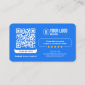 ビジネスレビューリンクFacebookレビューQRコード 名刺 (正面)