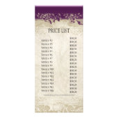 ビジネスレートカードヴィンテージバロック孔雀フェザー ラックカード (裏面)