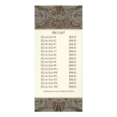 ビジネスレートカード – エレガント古代金ゴールドバロック ラックカード (裏面)