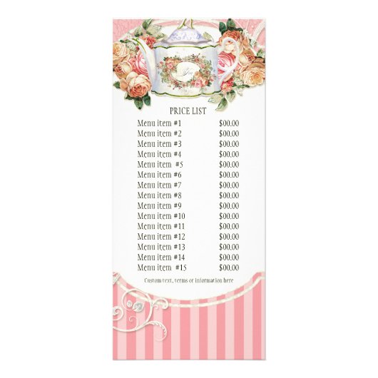 ビジネスレートカード – バロック語バラフローラ ラックカード (正面)