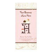 ビジネスレートカード – レターAモノグラムのデザートBak ラックカード (正面)