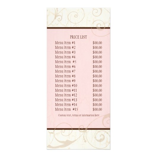 ビジネスレートカード – レターHモノグラムデザートバック ラックカード (裏面)