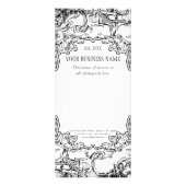 ビジネスレートカード – Toile Damask Swirlフローラ ラックカード (裏面)