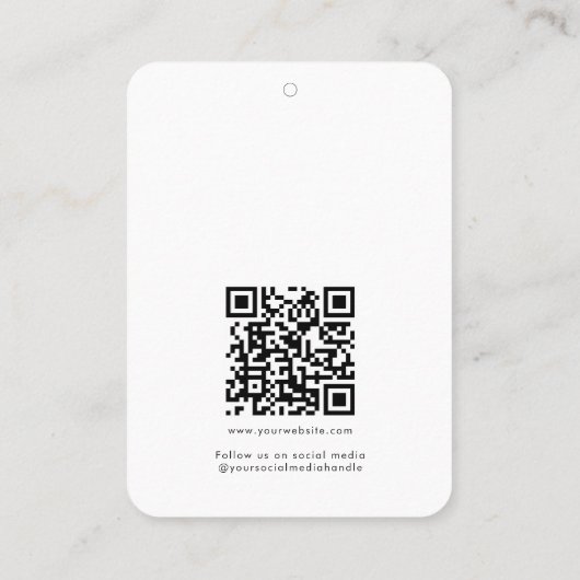 ビジネスロつるゴラベル衣料品スイング価格ラベル 名刺 (裏面)