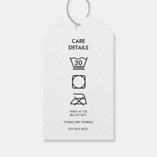 ビジネスロつるゴラベル衣料用スイング気に詳細 ギフトタグ (裏面)