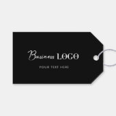 ビジネスロつるゴラベル衣類スイングラベルブラック ギフトタグ (正面(横))