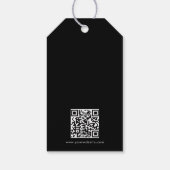 ビジネスロつるゴラベル衣類スイングラベルブラック ギフトタグ (裏面)