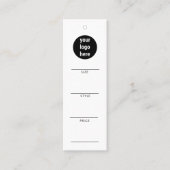 ビジネスロつるゴラベル衣類スイングQRコード スキニー名刺 (正面)