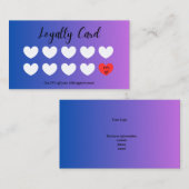 ビジネスロイヤリティカード。文字の編集 名刺 (正面/裏面)