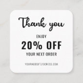 ビジネスロイヤリティプロモエレガントQRコード白黒 割引カード (正面)