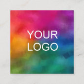 ビジネスロカスタムゴテンプレートモダンエレガント スクエア名刺 (正面)