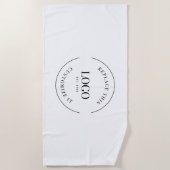 ビジネスロカスタムゴQRコードWebサイトプロフェッショナル ビーチタオル (正面)