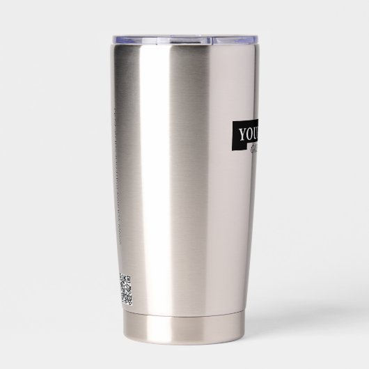 ビジネスロカスタムゴQRコードWebサイトプロフェッショナル 保温保冷タンブラー (正面)