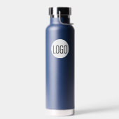 ビジネスロカスタムゴQRコードWebサイト青 ウォーターボトル (左面)