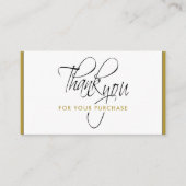 ビジネスロゴありがとうプロモーションコード会社の金ゴールド 割引カード (正面)