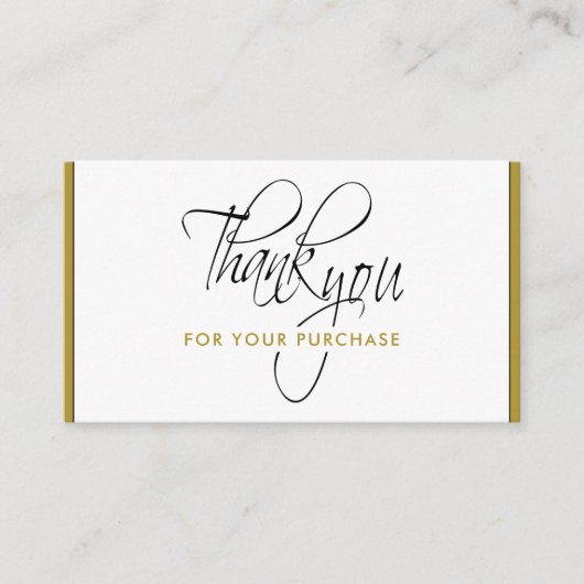 ビジネスロゴありがとうプロモーションコード会社の金ゴールド 割引カード (正面)